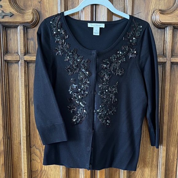 Banana Republic Sweaters - Banana Republic Sweater - Beaded in Black and Holiday Ready